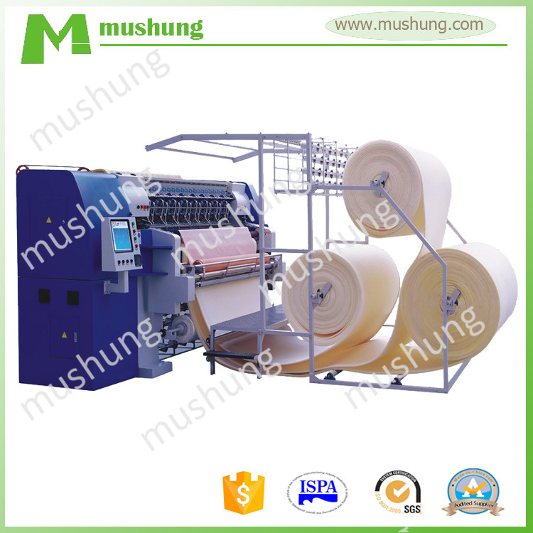 computer no shuttle multi needle quilting machine